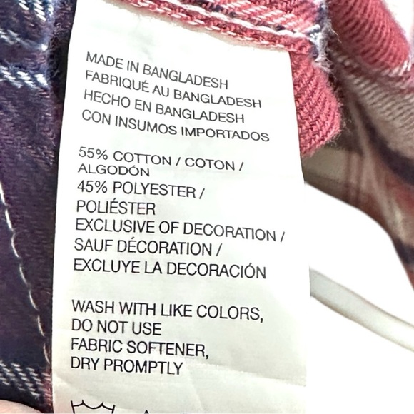 IZOD- Red/Blue Plaid Button Down Casual Shirt - Size XXL - Picture 7 of 7